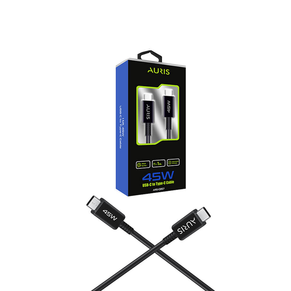Auris ARS-CB57 45Wat Type-C to Type-C Charging and Data Cable