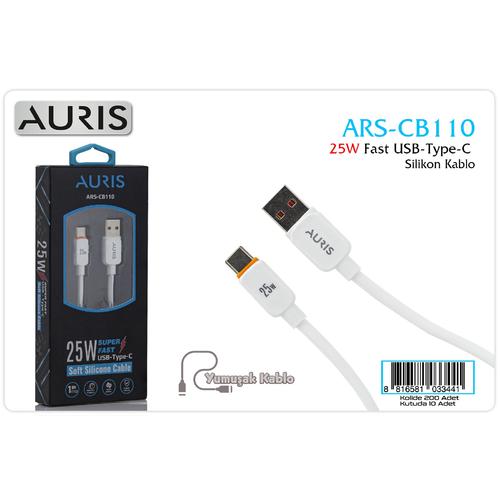 Auris CB110 25W Type-C Silikon Kablo