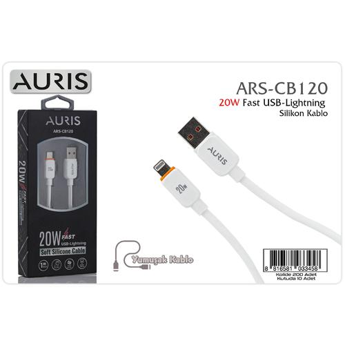 Auris CB120 25W Lightning Silikon Kablo