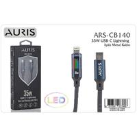 Auris CB140 35W Type-C To Lightning Işıklı Metal Kablo