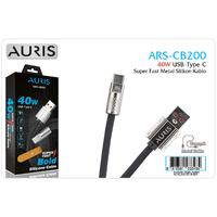 Auris CB200 40W Type-C Super Fast Metal Silikon Kablo