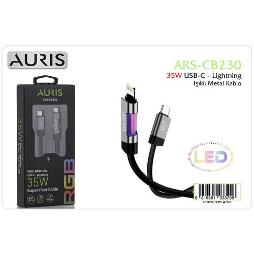 Auris CB230 35W Type-C To Lightning Rgb Led Kablo