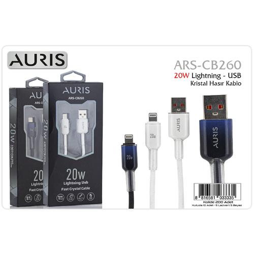 Auris CB260 20W Lightning Kristal Hasır Kablo