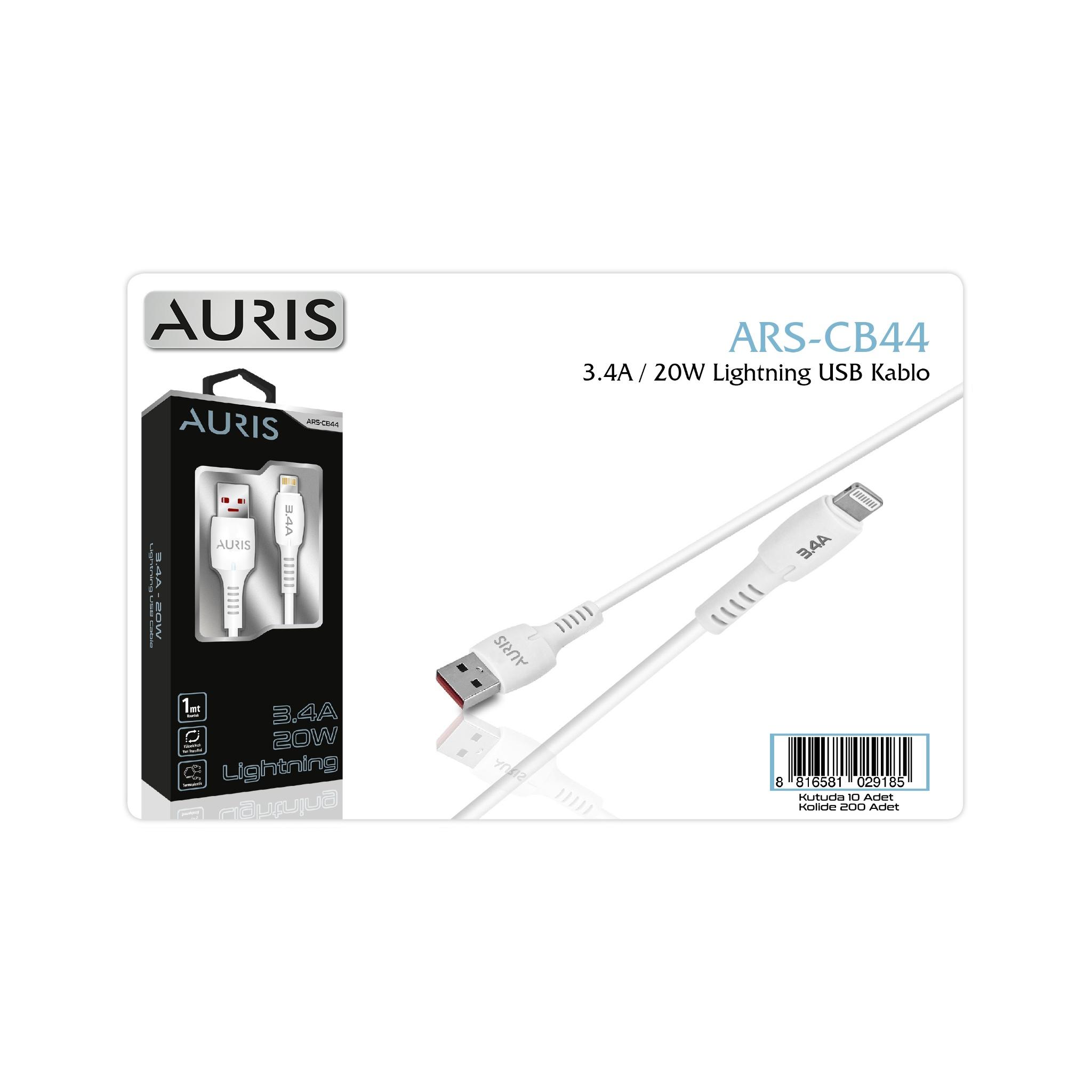 Auris CB44 20W Lightning Kablo Fiyatı ve Özellikleri