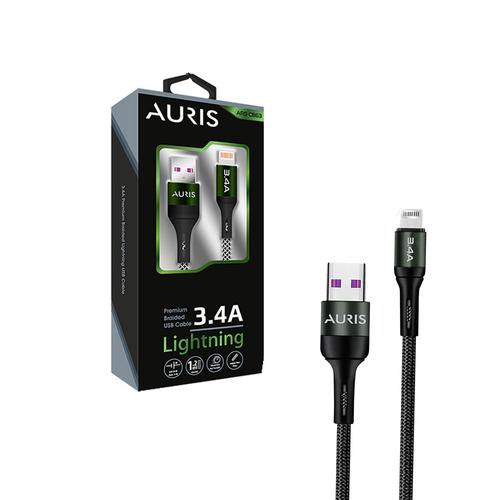 Auris CB63 3,4A Lightning Şarj ve Data Kablosu Örgülü