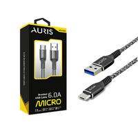 Auris CB21 USB Micro 6A Kumaş Kablo