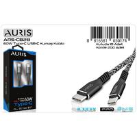 Auris CB28 60W Kumaş Type-C To Type-C Kablo