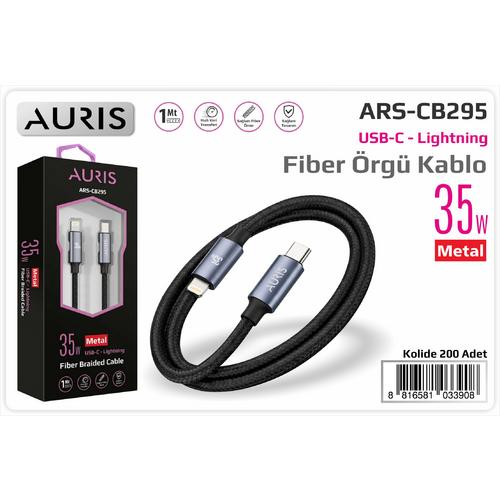 Auris CB295 Type-C to Lightning Şarj Kablosu (Metal Hasır)