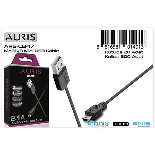 Auris CB47 V3 MP3 Şarj ve Data Kablosu