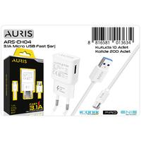 Auris CH04 3,1A Micro Şarj Aleti Seti