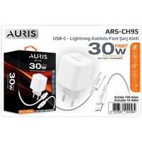 Auris CH95 30W Şarj Seti Usb-C To Lightning