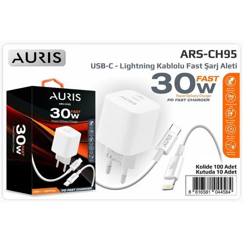 Auris CH95 30W Şarj Seti Usb-C To Lightning