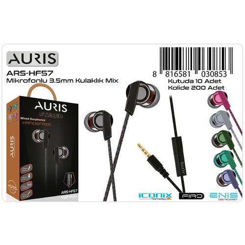 Auris HF57 Mikrofonlu Kablolu Kulaklık Mix
