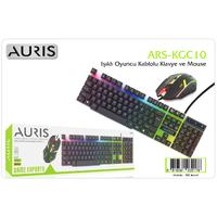 Auris KGC10 Işıklı Oyuncu Kablolu Klavye+Mouse Set