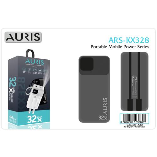 Auris KX328 32,000 mAh Lcd+Fener Powerbank