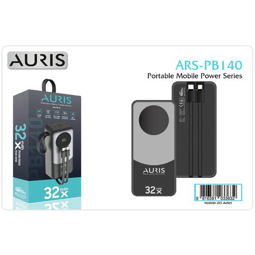 Auris PB140 32,000 mAh Lcd+Fener Powerbank