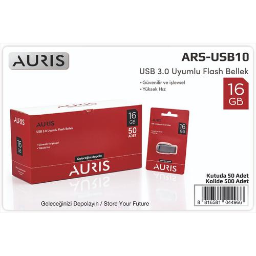 Auris PUM64 USB 3,0 Plastik Flash Bellek 64GB Siyah