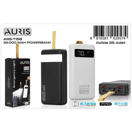 Auris T158 32,000 mAh Lcd+Fener Powerbank