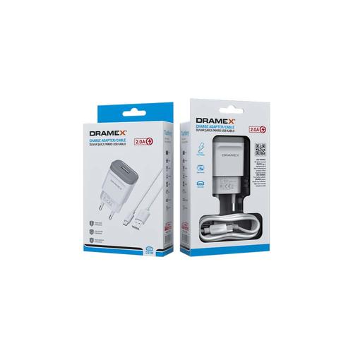 Dramex D21M Usb Giriş Başlık Micro Kablosu Şarj Seti 2.0Amper    