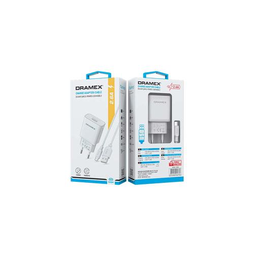 Dramex D26M Usb Giriş Başlık Micro Kablosu Şarj Seti 2.6Amper