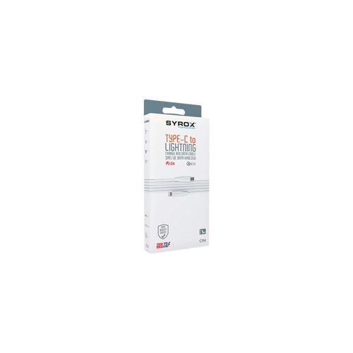 Syrox C114 Type-C to Lightning - 100cm Ultra-Fast Charging and Data Cable 3 Amperes