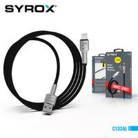 Syrox C133AL USB to Lightning 2,4 Amper Hızlı Şarj Yüksek Kaliteli Örgü Kablo 118cm Kablo Uzunluğu