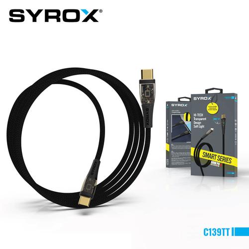 Syrox C139TT Type-C to Type-C Şarj ve Data Kablosu 60W PD Ultra Hızlı Şarj
