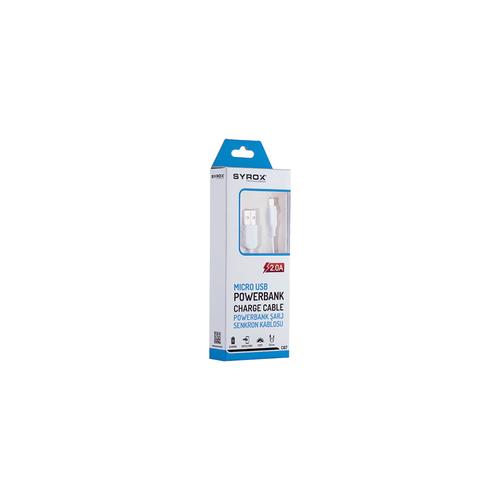Syrox C67 Short Powerbank Cable - Small Micro USB Data Cable 20cm