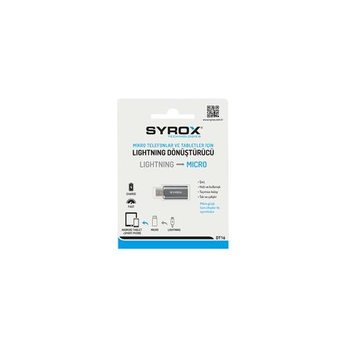 Syrox Lightning Uç Giriş, Micro Uç Çıkış OTG Dönüştürücü - SYX-DT16