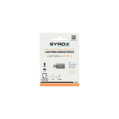 Syrox Lightning Uç Giriş, Type-C Uç Çıkış OTG Dönüştürücü - SYX-DT17