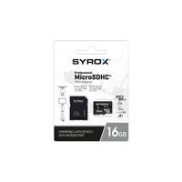 Syrox MC16 Hafıza Kartı 16 GB Micro SDHC + Adaptörlü 