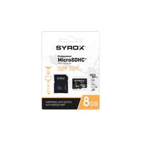 Syrox MC8 Hafıza Kartı 8 GB Micro SDHC + Adaptörlü 
