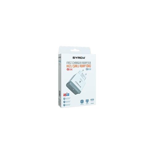 Syrox PD18B Type-C Input Charger Adapter 18W PD 3A Quick Charge Head