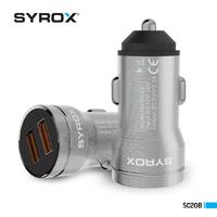 Syrox SC20B Araç Çakmaklık Şarj Aleti 3,1Amper Çift USB Giriş