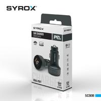 Syrox SC30B Araç Çakmaklık Şarj Aleti PD30W, 3,1Amper LCD Ekran