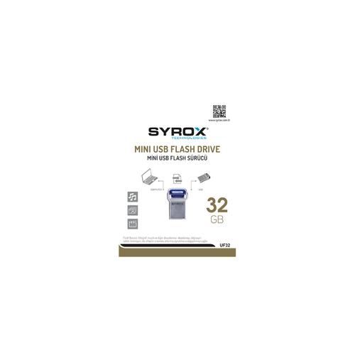 Syrox UF32 Metal USB Flash Bellek 32GB Mini (Küçük) 