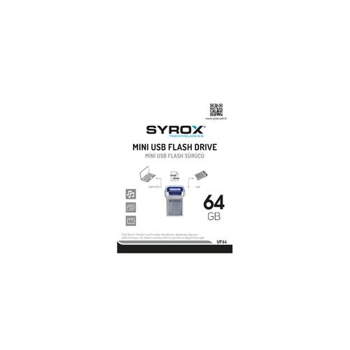 Syrox UF64 64 GB Metal USB Flash Bellek Mini (Küçük) 