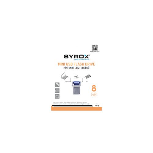 Syrox UF8  Metal Mini USB Flash Bellek |  8GB Flash Bellek Küçük 