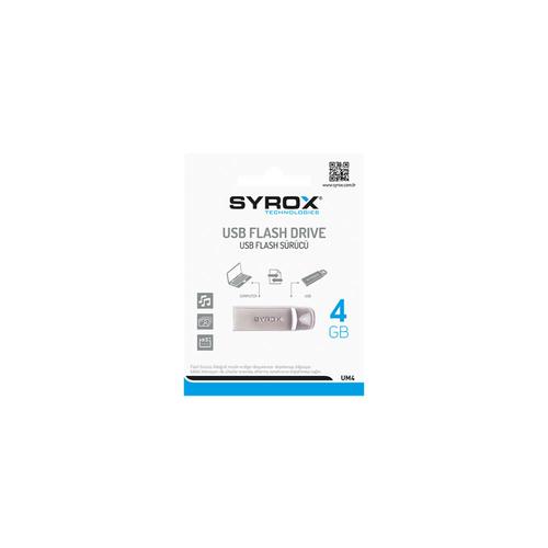 Syrox UM4 Metal USB Flash Bellek 4GB, USB 2.0 