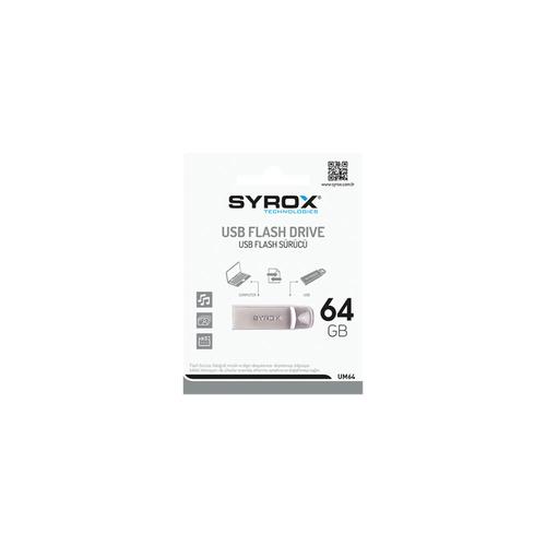 Syrox UM64 Metal USB Flash Bellek 64GB, USB 2.0 