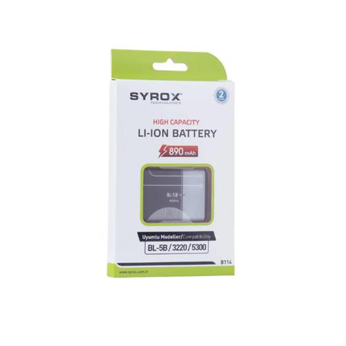Nokia 6060 Compatible Li-on Mobile Phone Battery - Syrox b114