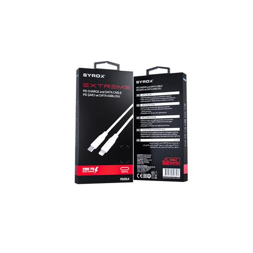Syrox PD20LK Type-C to Lightning Charging and Data Cable 1 Meter 20W PD Technology 3.0 Amp