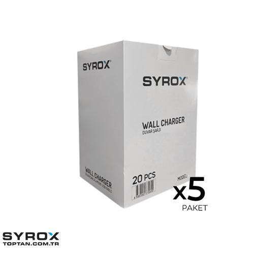 Syrox Toptan Şarj Aleti Başlığı  j50 2Amper (Ekonomik Kutu) 5 Paket > 300 Adet