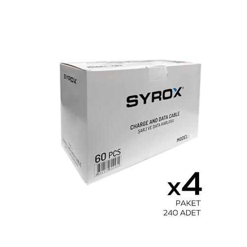 Toptan Syrox C65 2Amper Micro Data Kablosu 4 Paket > 240 Adet